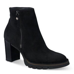 $530 PAUL GREEN Sloane Lug Sole Bootie Black Suede PLATFORM  9  (1) (TD16)